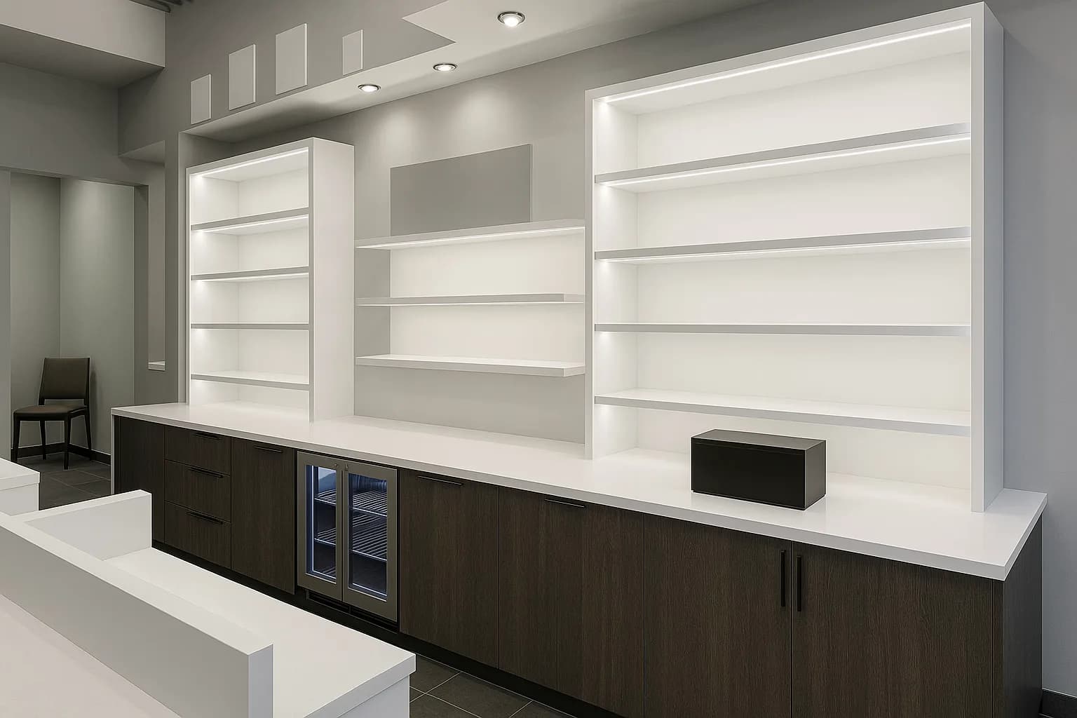 Installation et implantation du mobilier en magasin